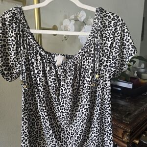 Leopard Print Michael Kors Blouse NWOT